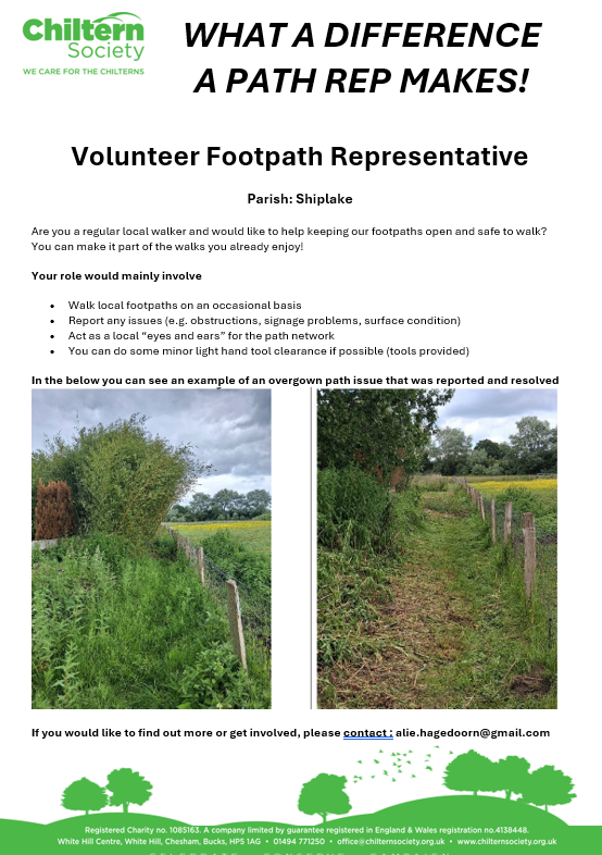 Advert for Footpath Rep